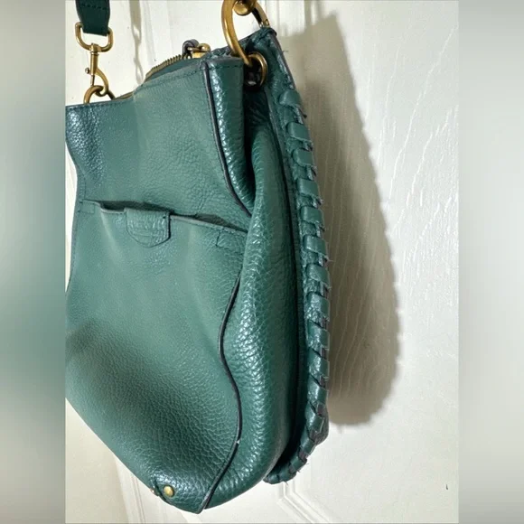 American Leather & Co Green Crossbody Bag Genuine Leather Excellent Condition - Picture 5 of 15